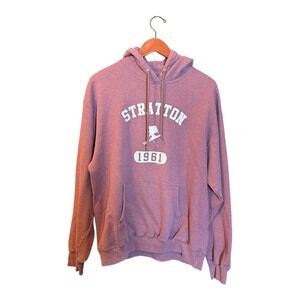 Stratton VT Ski Resort Port & Company Hoodie - Men's Large Purple